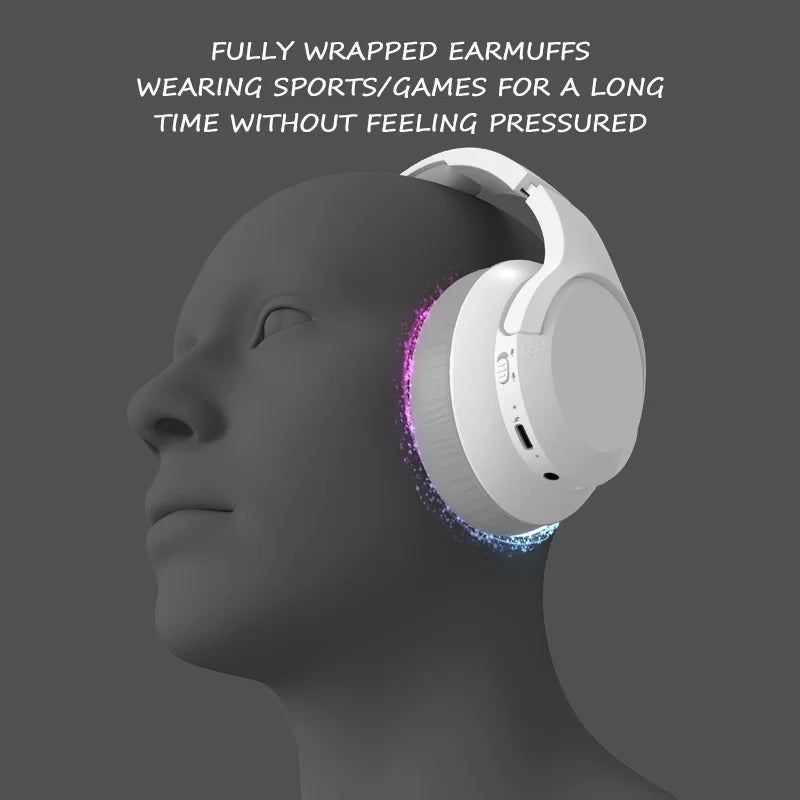 Wireless Headphones Bluetooth 5.3 Hi-Res Audio over Ear Headset Earphones